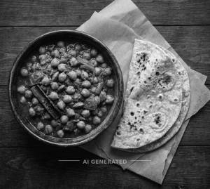 Channa Masala + Tawa Roti (2 Pieces)