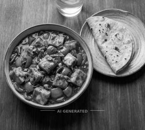 Chilli Paneer Gravy + Tawa Roti per pcs (1 piece)