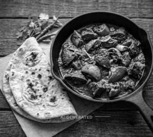 Tawa Pota Kaleji + Tandoori Roti (2 pieces)