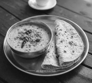 Dal Tadka + Tawa Roti (2 pieces)