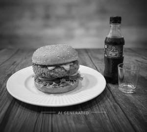Veg Crunchy Burger + Cold Drinks Regular
