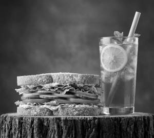 Cold Sandwich + Lemon Ice Tea