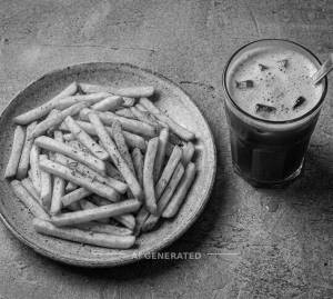 French Fries + Cold Coffee