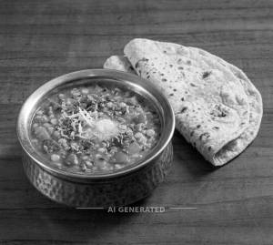 Dal Fry + Tawa Roti (2 pieces)