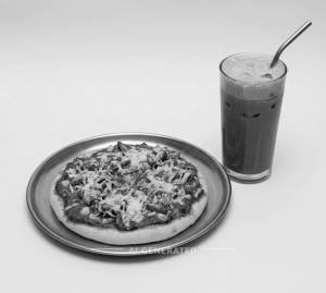 Gravy Pizza + Cold Coffee