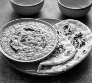 Dal Fry + Plain Naan (1 piece) 