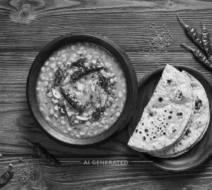 Chana Dal Tadka [Half] + Tawa Roti (2 pieces)