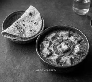 Paneer Masala Spicy + Tawa Roti (1 Piece)