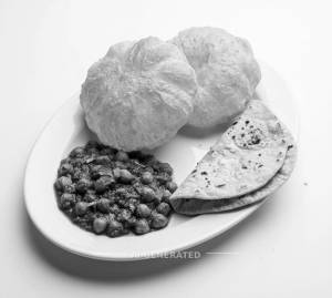 Chola Bhatura + Plain Tawa Roti (2 pieces)