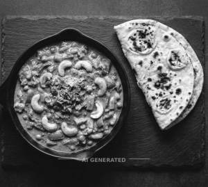 Kaju Masala Plate + Tandoori Roti (2 Pieces)