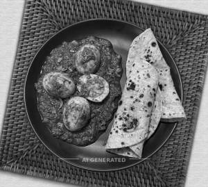 Egg Curry + Tandoori Roti (2 pieces)