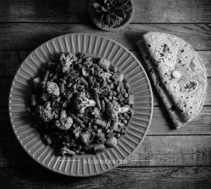 Mix Veg Fry + Roti (2 pieces)