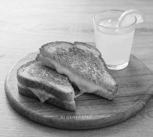 Grilled Cheese Sandwich + Lemon Juice