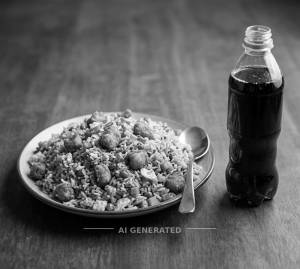 Chicken fried rice + Plain cold drinks