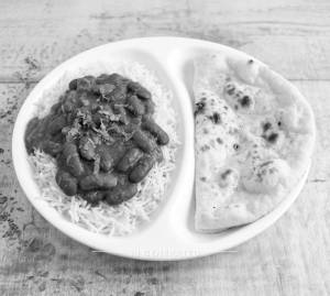 Chawal rajma + Plain Naan. (1 piece)
