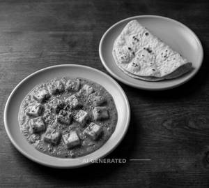 Paneer Masala + Plain Roti (1 Piece)