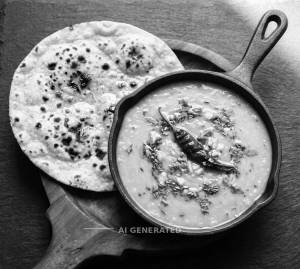 Dal Fry + Plain Roti (1 piece)