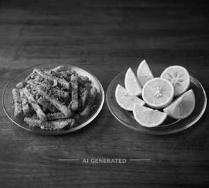 Masala Fries + Lemon
