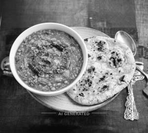 Dal Fry + Butter Tandoori Roti (1 piece)