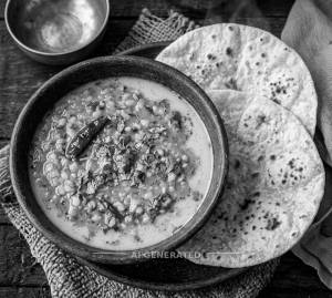 Dal Fry + Tawa Roti (2 Pieces)