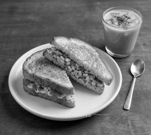 Corn Chilli Sandwich + Cold Coffee