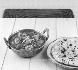 Kadai Paneer + Tandoori Roti (1 piece)
