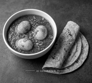 Anda curry + Chapati (2 pieces)