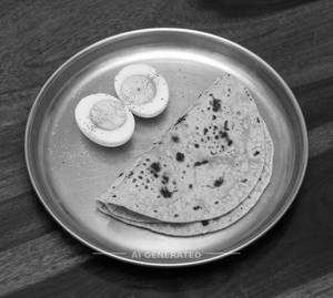 Boil Egg (Single) + Roti (2 Pieces)