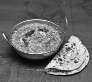 Dal Fry + Tandoori Roti (2 Pieces)