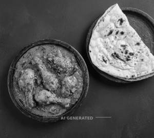 Chicken Curry + Butter Tandoori Roti (1 piece)