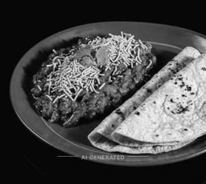 Sev Tomato + Plain Chapati (2 Pieces)
