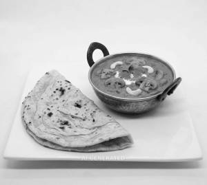 Mushroom Butter Masala + Plain Roti (1 Piece)