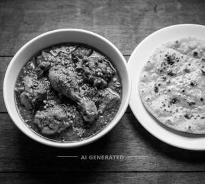 Chicken Curry + Tawa Roti (1 Piece)