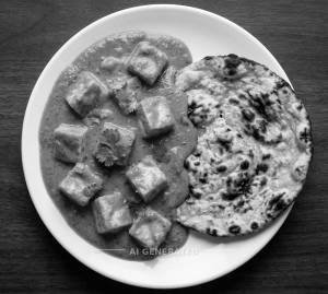 Butter Paneer masala + Tandoori Roti (1 piece)