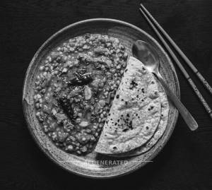 Dal Fry + Plain Roti (2 pieces)