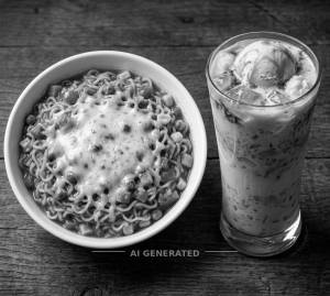 Veg Maggi (shezwan cheese) + Jigarthanda