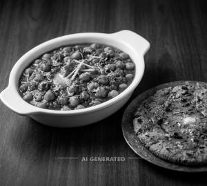 Chana Masala + Bajra Roti Butter (1 piece)