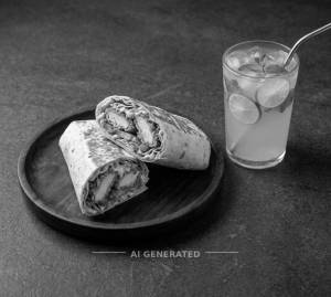 Chicken Zinger Wrap + Lime Fresh Juice