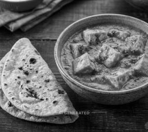 Paneer Masala + Tawa Roti (2 pieces)