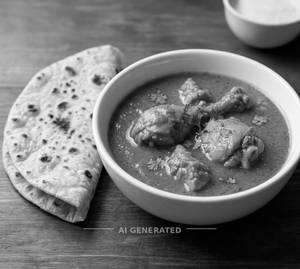 Plain Chicken Gravy + Chapati (2 Pieces)