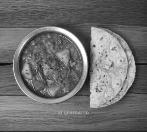 Aloo Tomato Curry + Phulka (2 Pieces)
