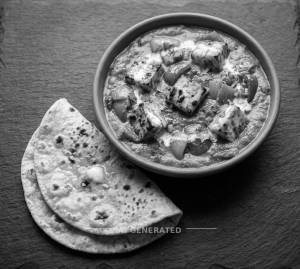 Tandoori paneer masala + Plain roti (2 pieces)