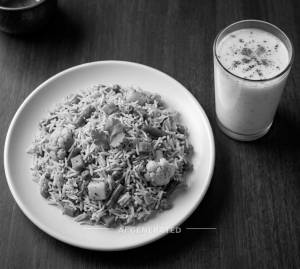 Veg Pulao + Buttermilk