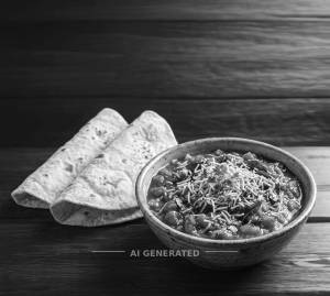 Sev Tomato + Plain Tawa Roti (2 Pieces)