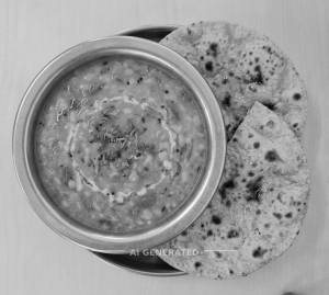 Dal Fry + Tawa Roti (2 pieces)