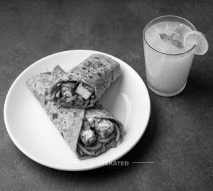 Paneer Wrap + Pineapple Lemonade