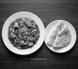 Egg Chicken Tadka + Rumali Roti (2 pieces)