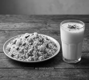 Pulao + Butter milk