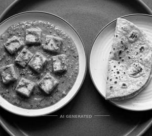 Paneer Tikka Masala + Tava Roti (Chappati) (1 Piece)