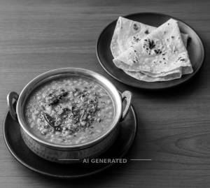 Dal Tadka [Double] + Roti Rumali (2 pieces)